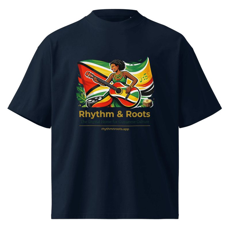 R&R Guyana Unisex organic oversized high neck t-shirt